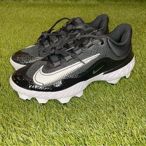 Nike Alpha Huarache Elite 4 Low MC Baseball Cleats Black/white Mens Size 9